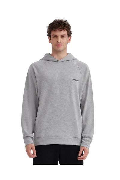 SKECHERS S231466 M Scuba Collhoodie Sweat Gri Erkek Sweatshirt