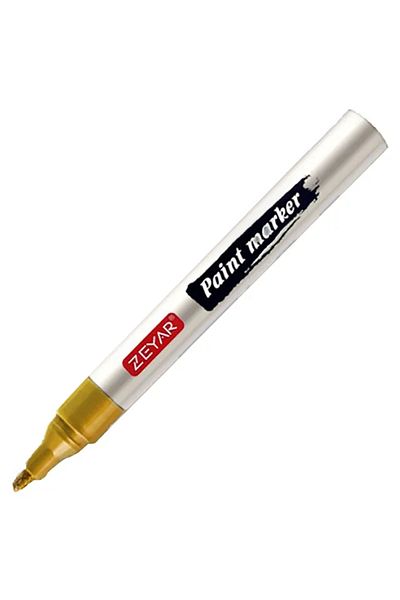 Adil Baba Paint Marker Car Paint Pen For All Surfaces Car Oil Paint Mark Pen Gold Color 1 Piece