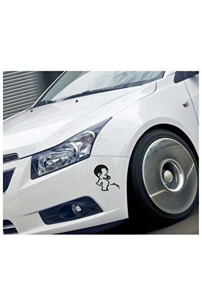 BENİMSER REKLAM İşeyen Çocuk 2 Cam Oto Motor Araba Sticker 15 X 15 Cm