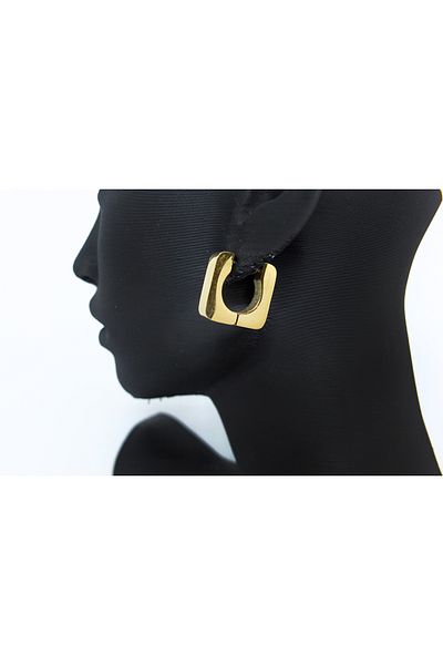 RAHAN TAKI Stainless Steel and 316L Steel - Gold 3-Piece U Model Earrings