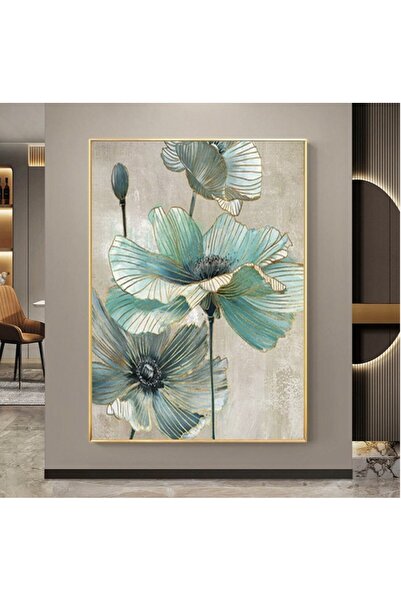 Yağlı Boya Tablo %100 El Yapımı 65cmx65cm ÇİÇEK Soyut