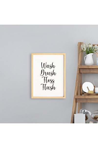 Ayışığı Dizayn Set de pictură unică pentru spălat baie cu ață dentară cu cadr...