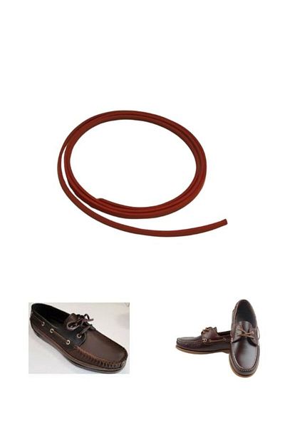 Shoes Comfort Leather Shoelaces, Timberland Dexter, Leather Laces Suitable for Shoes, 1 Piece RED - 100 cm