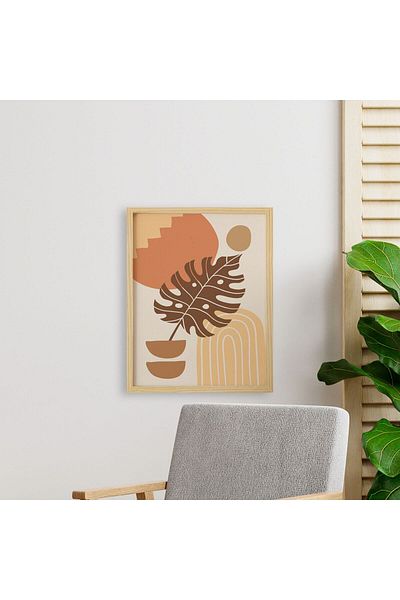 Ayışığı Dizayn Bohemian-Stairs3-Set de pictură unică cu cadru din lemn natural