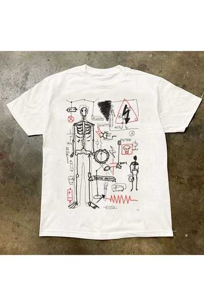 MAYDAY CULTURE Kadın/ Erkek Beyaz Baskılı Tişört
