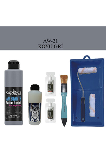 Cadence Boya Fayans Tezgah B-Ambiente Islak Zemin Aw-21 Koyu Gri 250Ml Katali...