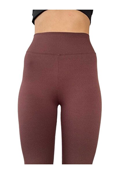 The muscey سروال نسائي عالي الخصر مضلع مضلع مع صوف من الداخل