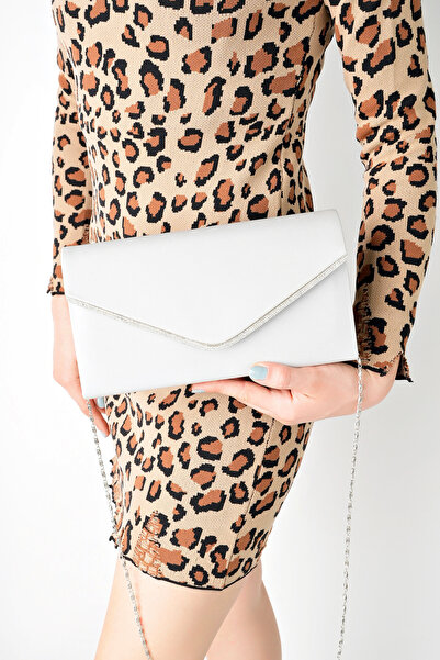 STOKS SHOES STORE Portofoliu cu lanț din satin cu pietre pentru rochii de seară și de noapte pentru femei