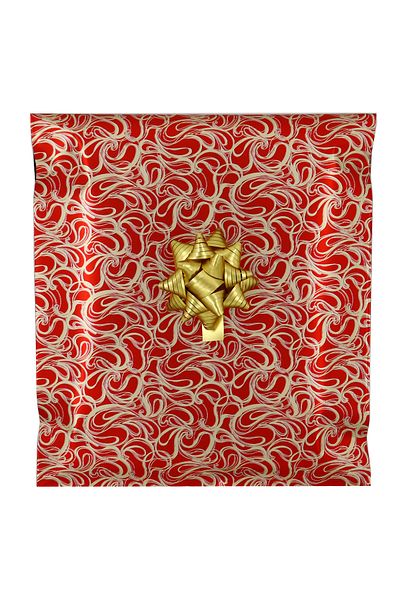 reprodesign 30X45 Luxury Red Patterned Metalized Gift Package 10 Pieces