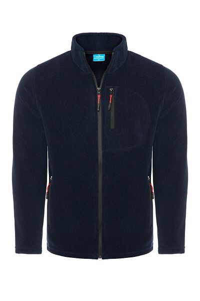 COMBİNE MİCHAİL Μπλε Navy Color Full Zipper 3 Pocket Fleece