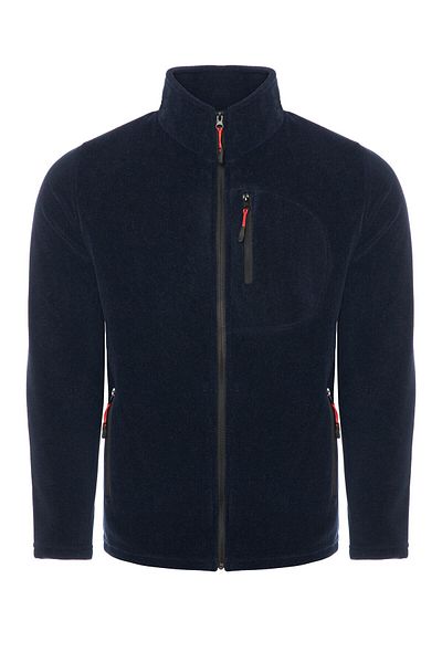 COMBİNE MİCHAİL Μπλε Navy Color Full Zipper 3 Pocket Fleece