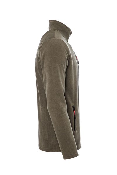 COMBİNE MİCHAİL Fleece cu fermoar complet, culoare kaki, cu 3 buzunare