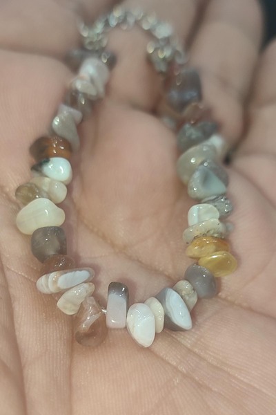 TAŞÇIZADE سوار من الحجر الطبيعي القابل للتعديل من بوتاسيا العقيق المكسور