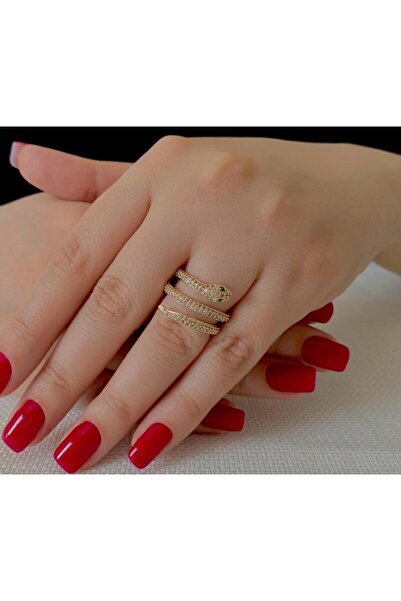 DEMOKAN حلقة ثعبان قابلة للتعديل للنساء من 3 صفوف