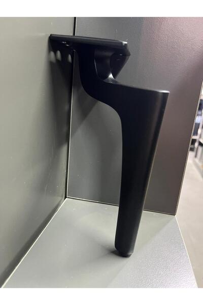 Emaks Κομψό Μεταλλικό Πόδι 20cm Μαύρο Ματ Κομοδίνο Καναπές Ντουλάπα Τραπεζάκι Σαλονιού Πουφ Βεστιάριο Μοντέρνο Έπιπλο Πόδι