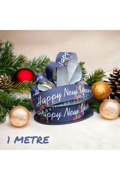 AGH Değerli Hediyeler 1 ΜΕΤΡΟ Κορδέλα Πρωτοχρονιάτικη Κορδέλα Κουτί Στολίδι Κορδέλα Δέντρο Στολίδι Κορδέλα 2,5cm