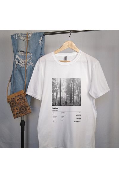 Adrift Taylor Swift - Tricou supradimensionat cu design de album folclor