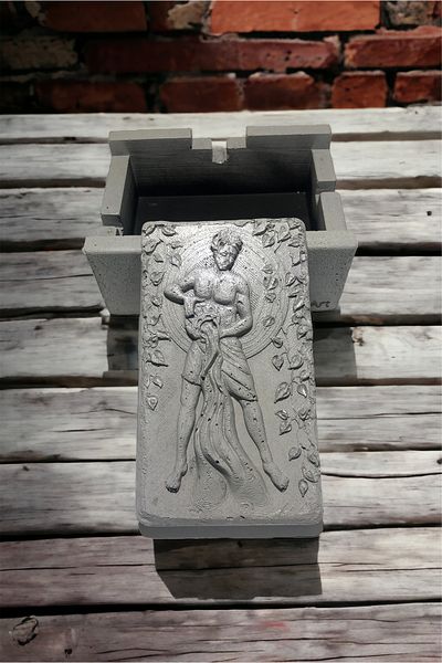 RocArt Home Zodiac Series Concrete Ashtray Aquarius Aquarius
