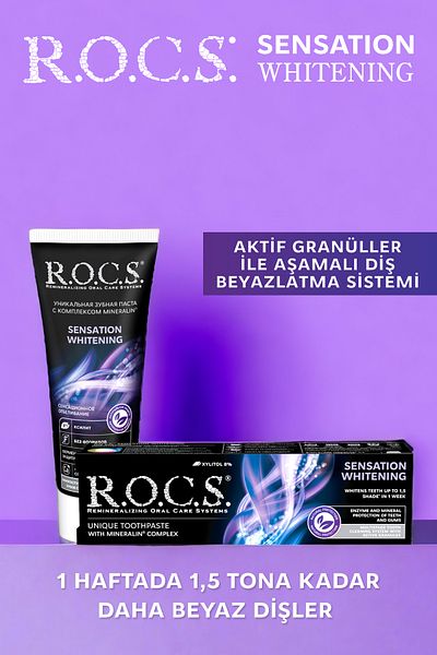 R.O.C.S. Rocs Sensation Whitening Whitening Toothpaste and 2 Toothbrushes