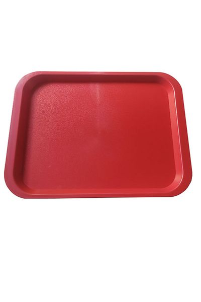 DNG STORE 5 Pieces Self Service Tray Cafe Serving Tray Red Color 35,7 X 26,5 cm