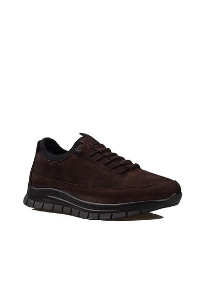 m2s Καφέ Γνήσιο Δερμάτινο Nubuck Ανδρικά ελαστικά παπούτσια casual