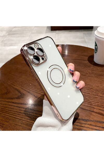 UnDePlus Apple Iphone 14 Pro Max Kılıf Prıltılı Çıkartılabilir Kamera Lens Korumalı Esta Kapak