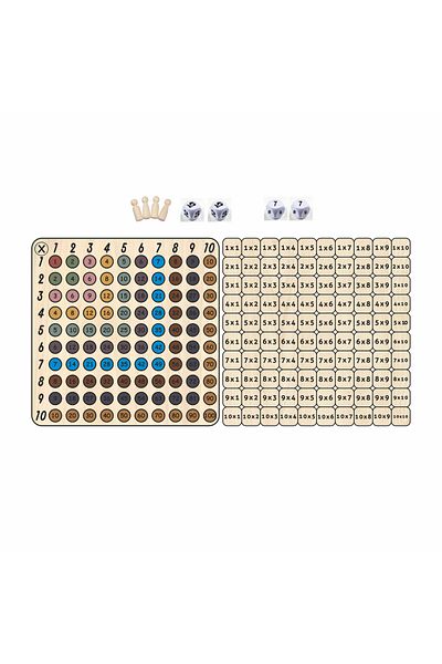 Ahtek Multiplication Table Learning Game Montessori Wooden Educational Activity