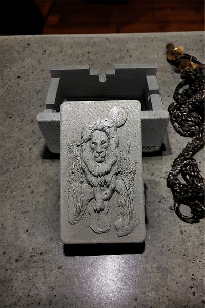 RocArt Home Zodiac Series Concrete Ashtray Leo the Lion Zodiac Sign