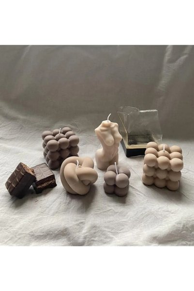 arıca pazarlama Dörtlü Set Silikon Kalıp Venüs Kadın,büyük-mini Bubble Ve Düğüm