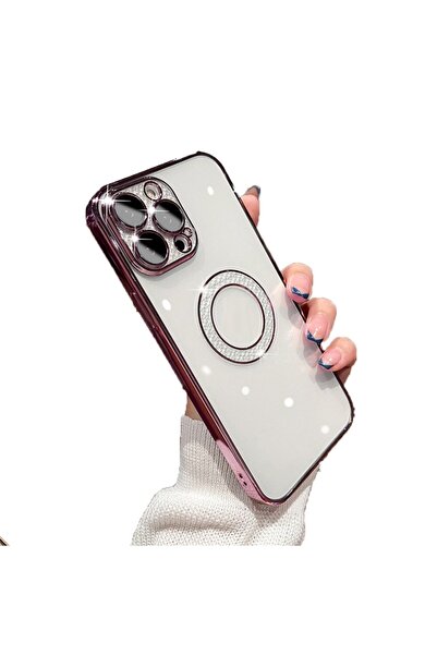 UnDePlus Apple Iphone 14 Pro Max Kılıf Prıltılı Çıkartılabilir Kamera Lens Ko...