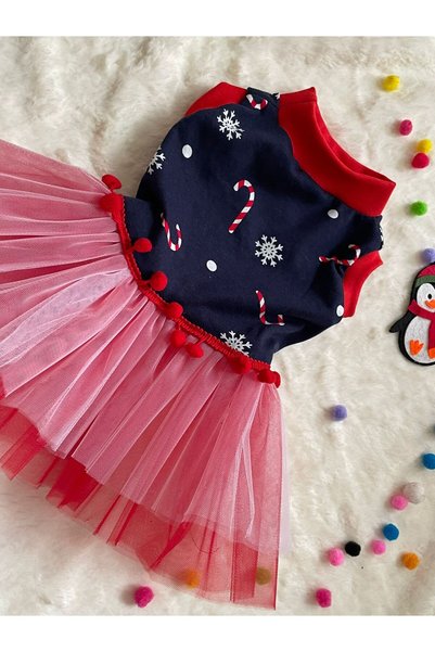 Barneystore Cat Dog Christmas Christmas Tutu Dress
