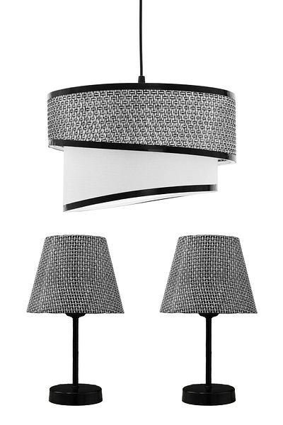 BBY HOME & DESIGN CHANDELIER, LAMPSHADE, NIGHTSTAND REAL WICKER CHETA MODEL SET