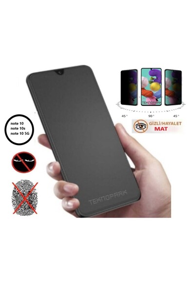 TEKNOPARKTA Xiaomi Redmi Note 10 Note 10s Mat Hayalet Privacy Tam Kaplayan Kı...