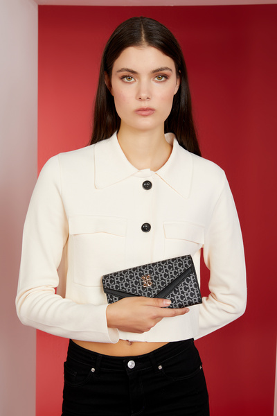 Pierre Cardin Portofoliu și pochette pentru femei Small Alphabet Black 06PO23...