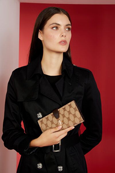 Pierre Cardin Pochetă și geantă clutch pentru femei Canvas4P maro 06PO23K1418