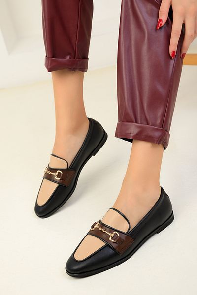 SOHO Black-Beige Women's Casual Shoes 18585