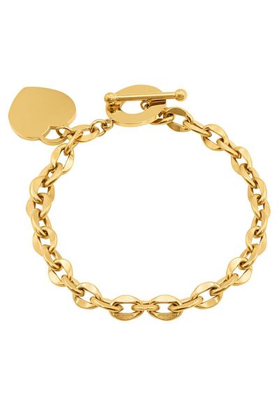 Heideman Herz Alexis goldfarbene feminine Armkette