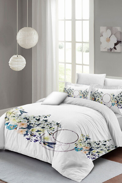 MonoHome Σετ Παπλωματοθήκη Διπλό Σετ Παπλωματοθήκη από 100% Βαμβακερό Σατέν μ...