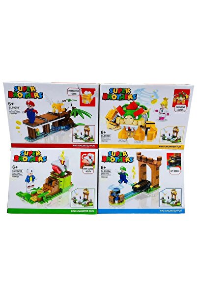 oyuncakçı savaş & europe shop süper mario 4 farklı model lego oyuncak toplam 479 parça maryo figür lego