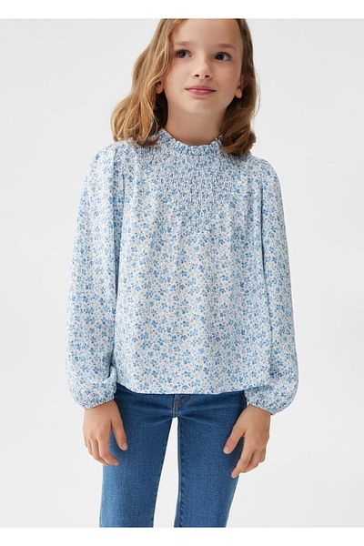 MANGO Kids Φλοράλ μπλούζα με σχέδια
