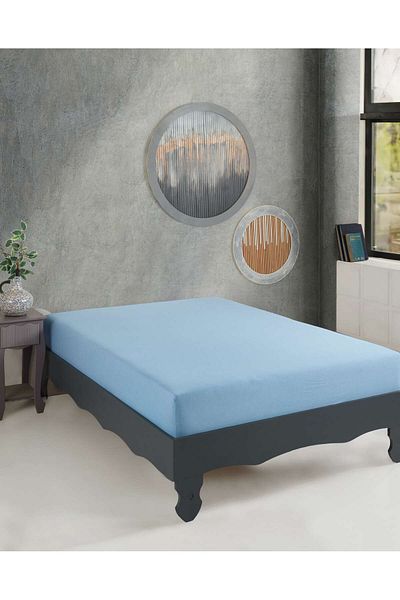 Lux Touch Cotton Fitted Sare Single/Double Combed Bed Sheet - Elastic