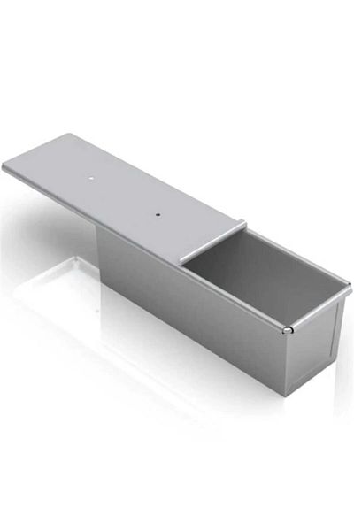 Mutfakkitap Baton Toast & Bread Mold with Cover (10x10x30 Cm) Without Teflon