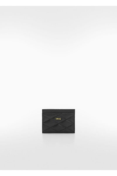 MANGO Woman Quilted card holder with logo