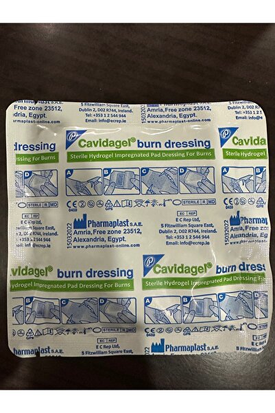 Cavidagel Cburn dressing (Yanık jel örtüsü 10x10 cm ) -5 li kutu