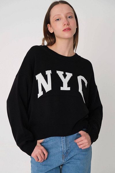Addax Nyc Írásos kötött pulóver K3244-e8