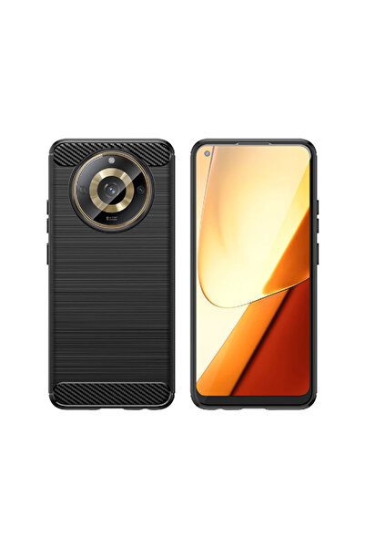 Microcase Realme 11 pro 5g - Realme 11 pro plus 5g Brushed Carbon Fiber Silik...