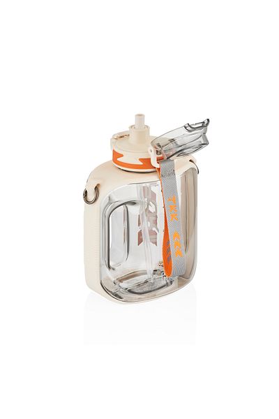 Vagonlife TKK 1600 ml Leakproof Tritan Sport Flask with Straw and Carrying Strap Suitable for Use Without Straw