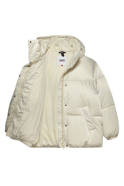 Tommy Jeans Beige Women's Coat Dw0Dw16586Acg
