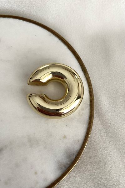 gaila design Gold Color Large Balloon Earcuff Cartilage Earring