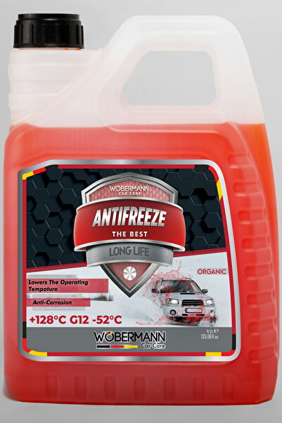 Wöbermann Kırmızı Antifriz 4 Mevsim Organik G12 -52°C 4 Lt.